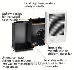Cadet Wall Heater 9 in. X 12 in. 1500-Watt Electric 120-Volt Fan-Forced White
