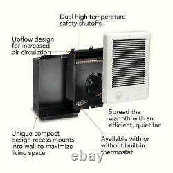 Com-Pak Plus 1500-Watt 120-Volt Fan-Forced In-Wall Electric Heater 9''W x 12''H