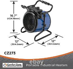 Comfort Zone CZ273 3,600-Watt/240-Volt Hard-Wired Portable Industrial Heater, NE