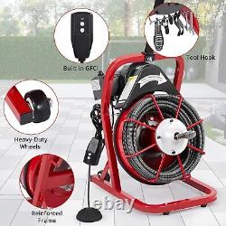 Commercial 50ft x 3/8 Sewer Snake Drain Auger Cleaner Cleaning Machine Plumbing