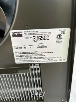 DAYTON 3UG56D Commercial Fan Forced Wall Heater 240/208 Volts, 4000/3000 Watts