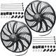 Dual 16-17 Inch Large 180 Watt Motor 12v Electric Automotive Radiator Cooler Fan