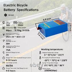 EBIKE BATTERY LITHIUM Li-Ion 36V 20AH? 1000Watt Motor Bicycle E Bike BMS Charger