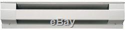 Electric Baseboard Heater Cadet 96 In. 2,000/2,500 Watt 240 Volt White Durable