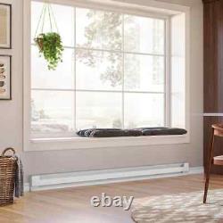 Electric Baseboard Heater White 96 In. 240/208-Volt 2,000/2,500/1,875/1,500-Watt