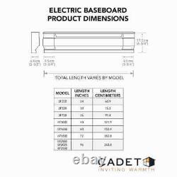 Electric Baseboard Heater White 96 In. 240/208-Volt 2,000/2,500/1,875/1,500-Watt