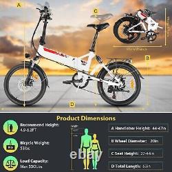 Electric Bike for Adults 20 Commuter Ebike 500W Cruiser Bicycle withLi-Battery#
