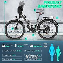 Electric Bike for Adults 26in Cruiser Bicycle 500W 48V Commuting e Bike Low Step