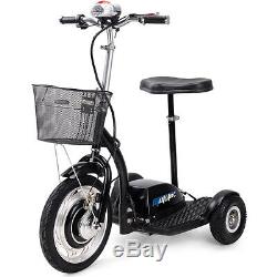 Electric Mobility Scooter Moto Tec 3 Wheel Trike 350 Watt Basket 36 Volt Travel