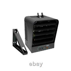 Electric Portable Heater Forced Air Garage Spiral Steel 240 Volt 10000 Watt Gray