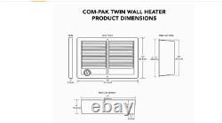 Fan-Forced In-Wall Electric Heater Com-Pak Twin 4,000-Watt 240-Volt White