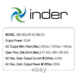 INDER Solar Panel Plug and Play 100W 120V AC with micro inverter Kit Solar