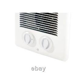 In-Wall Fan-Forced Electric Heater with Timer 120/240-volt 1,000-watt in White