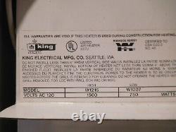KING Electric Wall Heater w thermostat model W1215-T 1500/750-Watt 120-Volt
