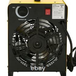 KING Fan Heater 4000-Watt 240-Volt Electric Portable/Fixed Thermostat Yellow