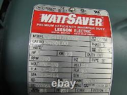 Leeson Watt Saver Electric Motor 5hp 208-230/460 volt 3 Ph 1760 rpm C184T17FC29E