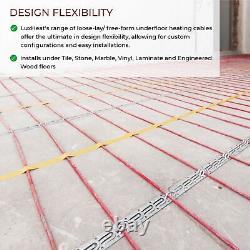 LuxHeat Cable Kit 120v (10-150sqft) Electric Radiant Floor Heating System Tile +
