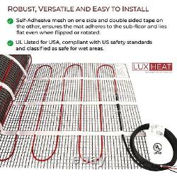 LuxHeat Mat Kit 120v (10-150sqft) Electric Radiant Floor Heating System Tile and