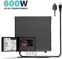Malibu Low Voltage Transformer 600W with Photo Sensor and Timer for Garden Yard