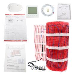 Mat Kit 120v 100 sqft Electric Radiant Floor Heating System Tile with Thermostat