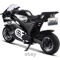 MotoTec 1000w 48v Electric Powered Superbike Black 3 Adjustable Speeds Ages 16+