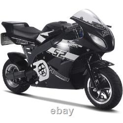MotoTec 1000w 48v Electric Powered Superbike Black 3 Adjustable Speeds Ages 16+