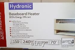PLF1504 Hydronic Baseboard Heater, 1500 Watt, 240 Volt, Beige, 70 Long NEW