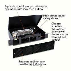 Perfectoe 1,000-Watt 240-Volt Fan-Forced Under-Cabinet Electric Heater in Black