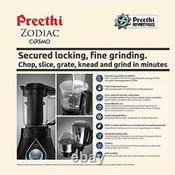 Preethi Zodiac Cosmo MG-236 Mixer Grinder 750-Watt 5 Jars, 220-240 Volt (Black)
