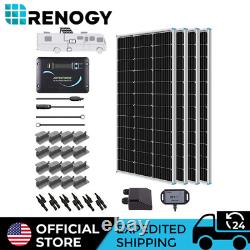 Renogy 400W 12V Mono 30A 12V 24V PWM Solar Charge Controller Solar Panel Kit RV