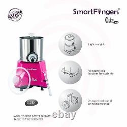 SmartFingers Comfort Plus Mini Wet Grinder, 110V, 60hz, 1.25 Ltr, Pink-Free Post