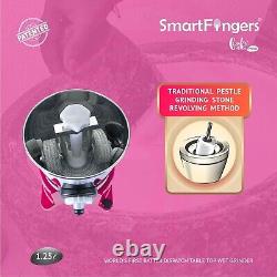 SmartFingers Comfort Plus Mini Wet Grinder, 110V, 60hz, 1.25 Ltr, Pink-Free Post