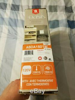 Stelpro ASOA1501W 1500 Watt 120 Volt White OASIS Bathroom Fan Heater With Integr