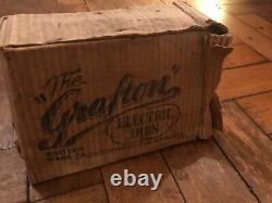 Stunning Vintage Grafton Electric Iron -With Original Box 230/50 Volts 450 Watts