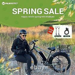 Suburban 1500W(Peak) 26 Fat Tire Electric Bicycle 25MPH Mountain Ebike f. Adult