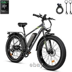 Suburban 1500W(Peak) 26 Fat Tire Electric Bicycle 25MPH Mountain Ebike f. Adult