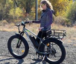 Suburban 1500W(Peak) 26 Fat Tire Electric Bicycle 25MPH Mountain Ebike f. Adult