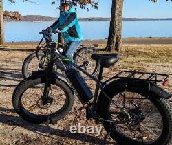 Suburban 1500W(Peak) 26 Fat Tire Electric Bicycle 25MPH Mountain Ebike f. Adult