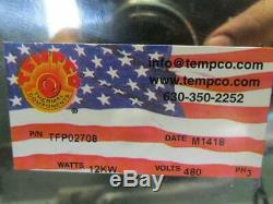 Tempco TFP02708 Immersion Electric Heater 5 Flange 12,000 Watt 480 Volt