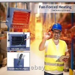 Tempware Electric Garage Heater, 7500-Watt Digital Fan-forced Ceiling 240-Volt