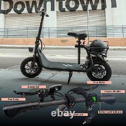 Upgraded Electric Scooter for Adults Scooter with Seat E-scooter with Suspension