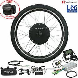 Voilamart 26 Electric Bicycle Front Wheel EBike Motor Hub Conversion Kit with LCD