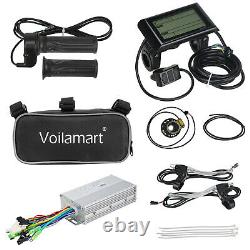 Voilamart 26 Electric Bicycle Front Wheel EBike Motor Hub Conversion Kit with LCD