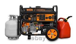 WEN DF1100T 11,000-Watt 120V/240V Dual Fuel Portable Generator with Wheel Kit