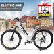 White E-Bike 26'' Electric Bike 850W City Bicycle Commuter Ebike for Adults