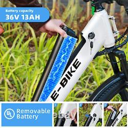 White E-Bike 26'' Electric Bike 850W City Bicycle Commuter Ebike for Adults