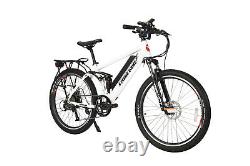 White Rubicon 500 Watt 48 Volt High Power Long Range Electric Mountain Bicycle