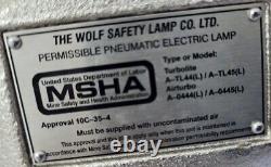 Wolf Turbolite Safety Lamp Pneumatic Electric Lamp 24 Volt 250 Watt Bulb